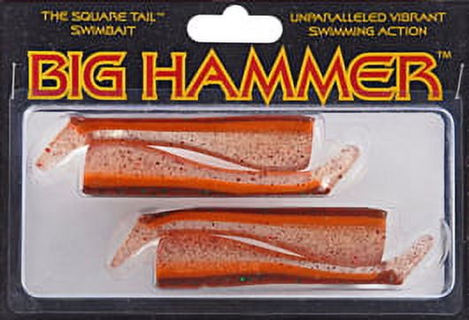 Big Hammer 4" Swimbait, 4pk, Red Calico Hunter