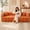 Orange, variant on Aenkyo 99 Inch Corduroy Cloud Sofa Couch with Round Pillows, No Assembly, White