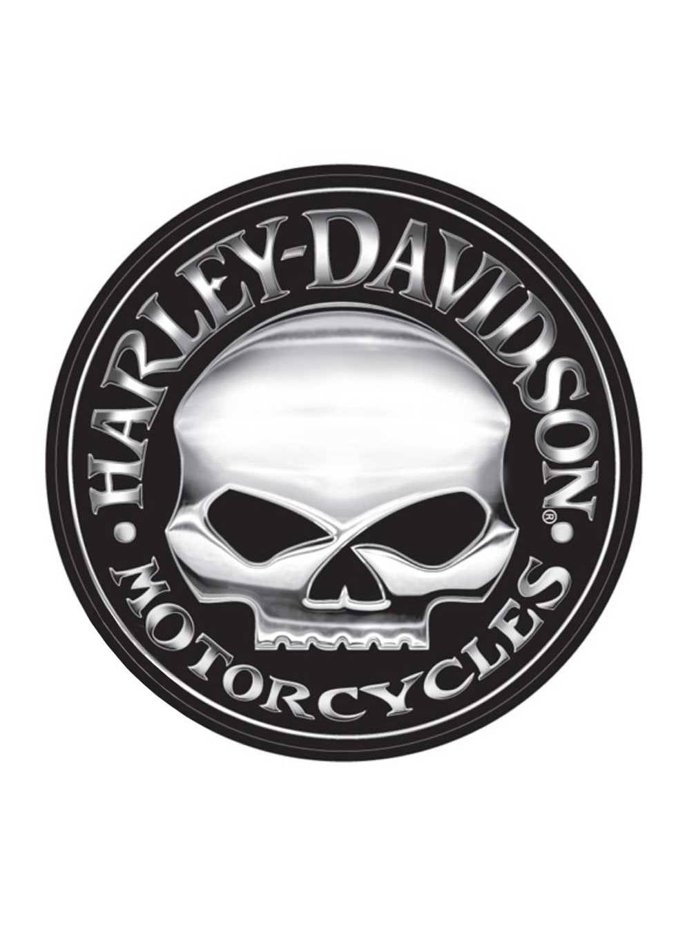 Harley  Davidson  Decal Silver Willie G Skull Logo  X Large 