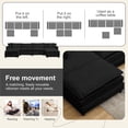 thumbnail image 6 of SZLIZCCC Modular Sectional Sofa with Movable Ottoman, L/U Shaped Chenille Fabric Couch with High - End Material,Flexible Combination for Living Room, Office, Apartment Black4+2, 6 of 8