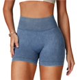 thumbnail image 1 of Pantalones cortos de entrenamiento for mujer, cintura alta, control de barriga, sin costuras, yoga, gimnasio, ciclismo, pantalones cortos activos, 1 of 7