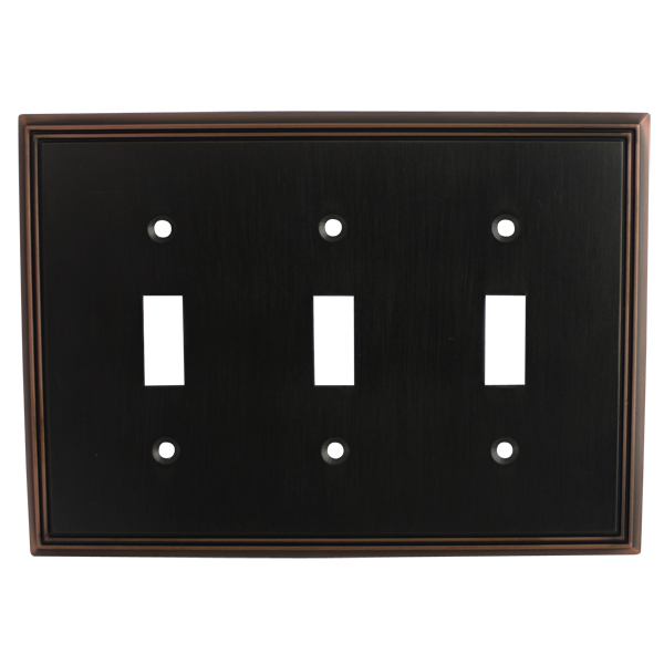 Cosmas 65005 Oil Rubbed Bronze Triple Toggle Switchplate Cover