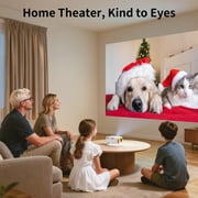 CocoBear Mini Projector 2026 Upgraded Auto Keystone Portable Projector for bedroom, 50% Zoom, 1080P Supported, Compatible with iOS/Android/TV Stick/HDMI/USB/TF Card(Yellow)