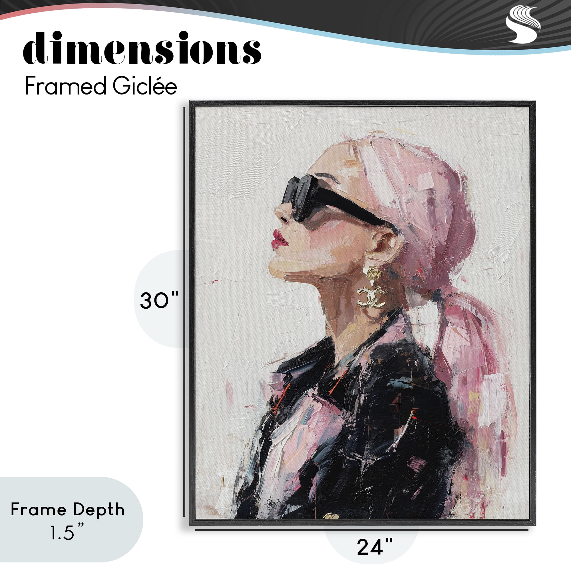 Stupell Industries Pink Daydream Impression Black Framed Giclee Art, design by Svetlana Aleynikova