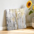 thumbnail image 3 of Canvas Wall Art, Golden Grey Tree Framed Canvas Prints for Bathroom Kitchen, Oil Painting Forest Abstract Art Gallery Wrapped Wall Decor for Home Office, Gifts, 10"x10" Ship Next Day, 3 of 9