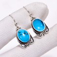 thumbnail image 2 of Magnesite Turquoise 925 Sterling Silver Earring V188, Drop/Dangle Earring, Magnesite Turquoise Earring, Blue Earring, Gift For Her Earring, Wedding Gi, 2 of 4