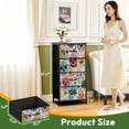 thumbnail image 2 of 4 Drawer Vertical Storage Dresser Skull Flowers Mexican day drawing with Wood Top Fabric Pull Drawers, 2 of 8