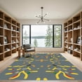 thumbnail image 2 of ODIKA 2'x3' Machine Washable Non-Slip Area Rug, Geometric Yellow High Traffic Rug, Gray, 1073688, 2 of 7
