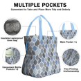 thumbnail image 3 of Boho Bohemia Geometric Line Art Drawstring Lunch Bag Women - Drawstring Lunch Bag Insulated for Work Office - Stain-Resistant Large Lunchbags for Women with Multi-Pockets, 3 of 6