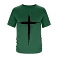 thumbnail image 5 of Yertdoel Men T-shirts Solid Color Crew Neck Short Sleeve Print Shirts Loose Lightweight Comfortable Outdoor Running Workout Summer Casual Tops, 5 of 6
