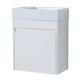 thumbnail image 5 of 18'' Floating Wall-Mounted Bathroom Vanity with White Resin Sink & Soft-Close Cabinet Door, 5 of 8