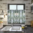 thumbnail image 4 of Yayeee Kitchen Curtains Tier Pair Light Filtering 27"x24" Rod Pocket Short Cafe Window Panel, Blue Blossom, 4 of 7