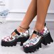 thumbnail image 5 of Nuevos zapatos de mujer de punta redonda y tacón alto a la moda con estampado de zapatos individuales de mujer con hebilla de gran tamaño Wmkox8yii hfjk4911, 5 of 8