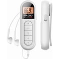 thumbnail image 1 of Pocket Radio - FM Radio - Battery-Powered Radio - Portable Radio - Emergency Radio - With Headphones and LCD Screen - Suitable for Walking/Jogging - White, 1 of 6