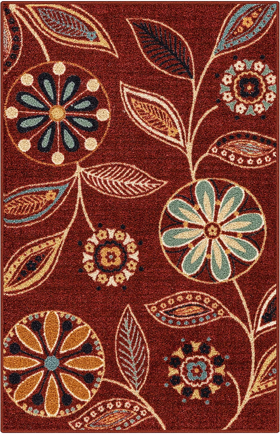 Reggie Artwork Collection 2 x 3 Non Skid Small Acce... Maples Rugs Kitchen Rug 