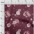 thumbnail image 1 of oneOone Rayon Maroon Fabric Florals Quilting Supplies Print Sewing Fabric By The Yard 56 Inch Wide-4LE, 1 of 1