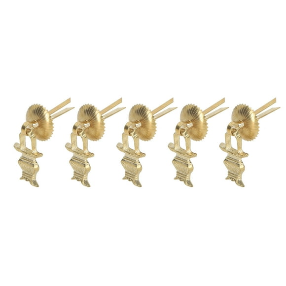 5pcs Antique Single Hole Drawer Pulls Chinese Style Brass Color Zinc Alloy Cabinet Handles Pulls for Cupboards