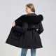 thumbnail image 4 of Parkas de manga larga para mujer, chaqueta holgada coreana de longitud media, abrigo para mujer, 4 of 7
