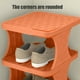 thumbnail image 4 of Organizador Multicapa para zapateros | Estantería de almacenamiento de plástico de 5 niveles | Blanco, Naranja, Azul | Diseño de puertas que ahorran espacio | Montaje sencillo sin herramientas, 4 of 6
