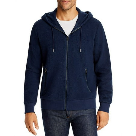 Michael Kors MIDNIGHT Sherpa Full Zip Hoodie, US X-Large