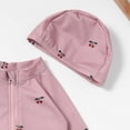 thumbnail image 6 of Gubotare Toddler Bathing Suit Girls Swimsuits One Piece Rash Guard Bathing Suit Long Sleeve Swimwear UPF 50+ Sun Protection with Zipper 3T 4T (Light Purple,3-4 Years), 6 of 7
