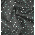 thumbnail image 1 of Soimoi Crêpe en polyester Gris Tissu Imprimé Étoiles Étoiles Tissu au Mètre 52 Pouces de Large, 1 of 6