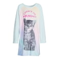 thumbnail image 5 of Wonder Nation Girls Long Sleeve Fleece Sleep Gown, Sizes 4-18 & Plus, 5 of 5
