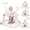 Beige, variant on 5 in 1 Baby Walker for Boys Girls,Foldable,Music,Jumper,Rocking,Push W/ 3 Height Adjustable for Infant 6-18 Months,Beige