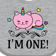 thumbnail image 4 of Inktastic First Birthday Unicorn Cat Girls Girls Baby Bib, 4 of 4