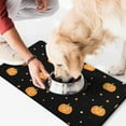thumbnail image 2 of Halloween Pumpkin Pet Food Mat Absobing Durable 17x30 Inch Dog Bowl Mat Ghost Boo Spooky Pet Feeding Mat EcoFriendly Durable Pet Placemat, 2 of 7