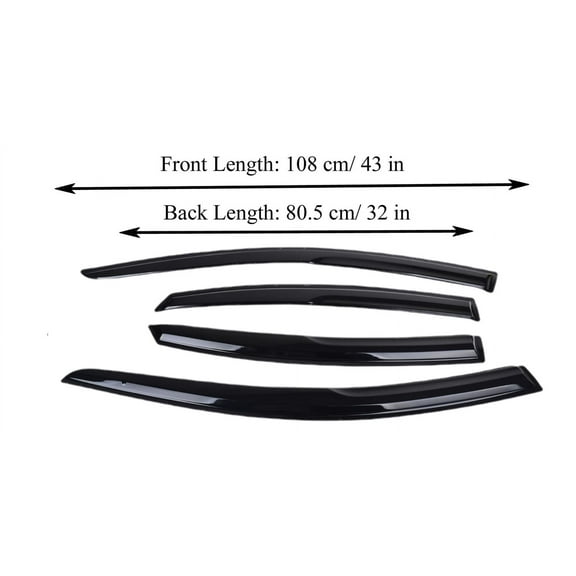 Fits HYUNDAI SONATA 15-19 Acrylic Window Visor Sun Rain Deflector Guard