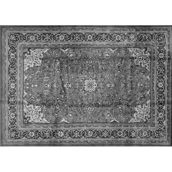Ahgly Company Indoor Rectangle Persian Gray Traditional Area Rugs, 7' x 9'