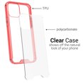 thumbnail image 3 of CoverON Apple iPhone 12 Pro Max Case (6.7"), Clear Slim fit Lightweight Hard Phone Cover TPU, Red Bumper, 3 of 8