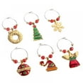 thumbnail image 5 of 12 Pieces Christmas Wine Charms Christmas Wine Glass Markers Holiday Wine Charms Stem Glass Charms Drink Identifier for Birthday Wedding Anniversary Christmas Thanksgiving Parties, 5 of 7