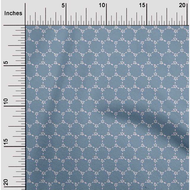oneOone Viscose Chiffon Fabric Honeycomb Geometric Sashiko Print Decor Fabric Printed BTY 42 Inch Wide