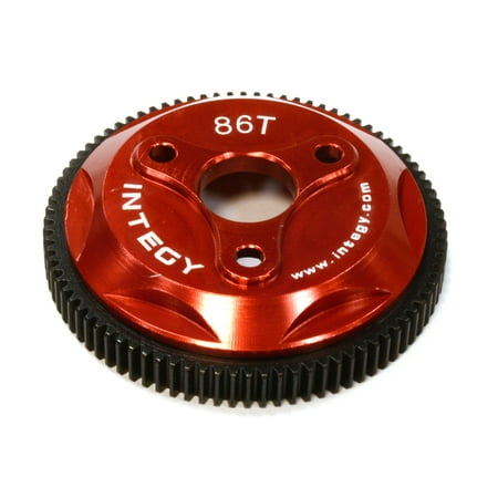 Integy RC Toy Model Hop-ups T8030RED 86T Metal Spur Gear for Traxxas 1/10 Electric Stampede 2WD, Rustler & Slash (Traxxas Stampede 2wd Best Upgrades)