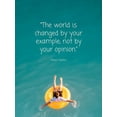 thumbnail image 2 of ArtsyQuotes 25x32 White Modern Wood Framed Museum Art Print Titled - Paulo Coelho Quote: World is Changed, 2 of 4