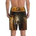 thumbnail image 5 of Cauagu Sunflower Cowboy Hat Cow Print Pajama Bottoms for Men Sleep Pajama Shorts Elastic Waistband Sleep Pajama Short Men's PJ Shorts -Medium, 5 of 6