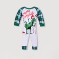 thumbnail image 2 of Ensemble de Pyjama Familial 2 Pcs Col Ras du Cou Imprimé Dinosaure Tenue Quotidienne (Vert P Papa), 2 of 9