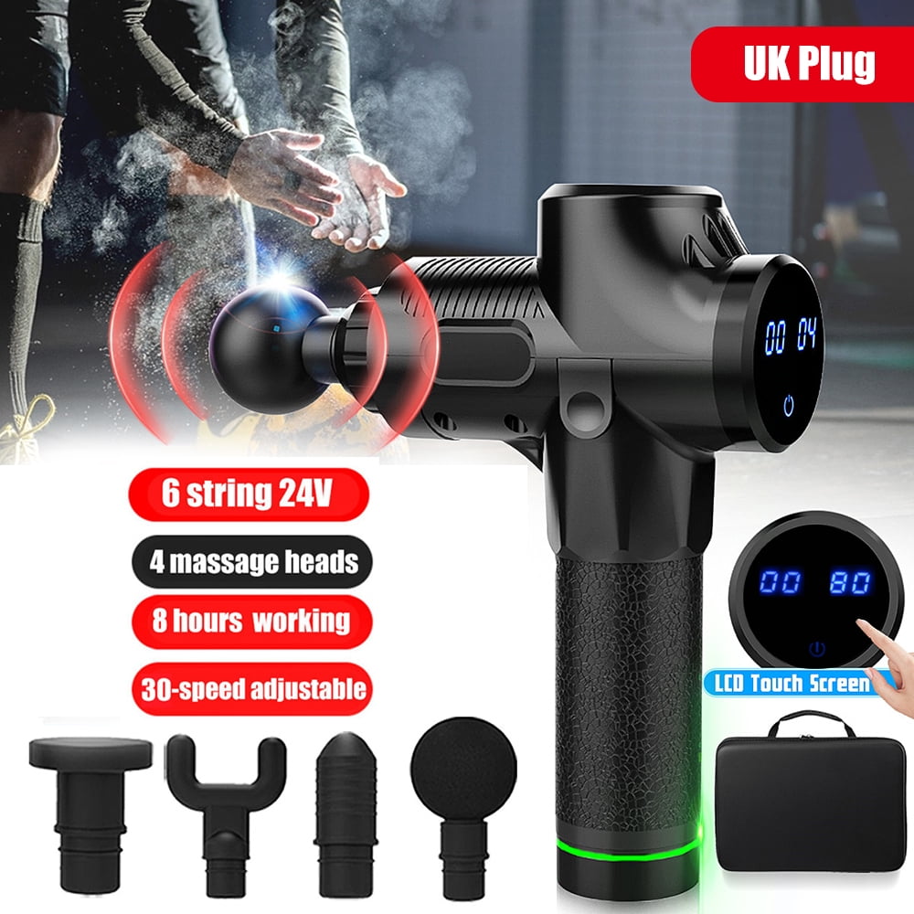 Electric Muscle Massager with Four Heads Portable Percussive Vibrating Powerful Massage Guns