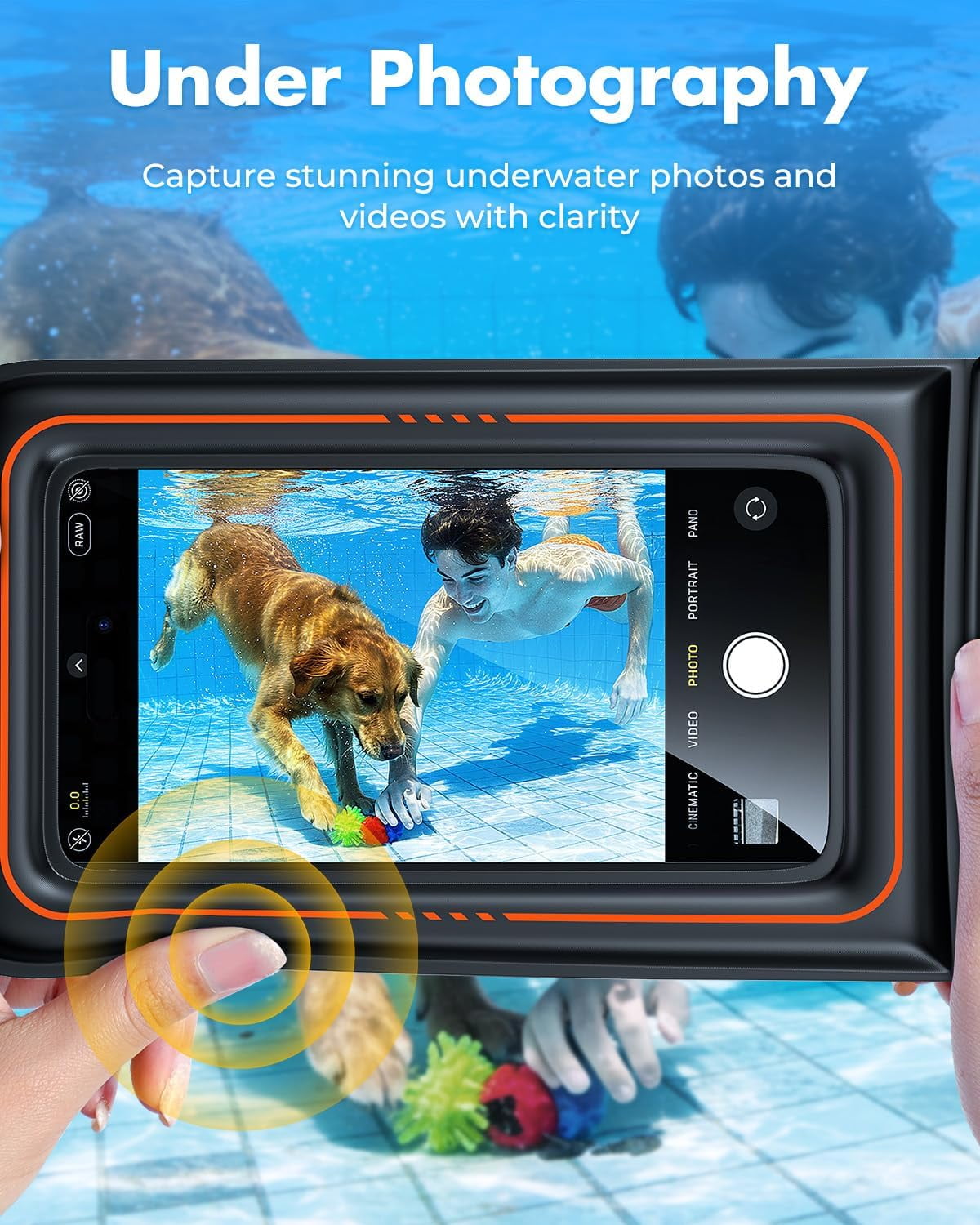 Floating Waterproof Phone Pouch 2 Pack, IPX8 Waterproof Phone Case Dry Bag Kayak/Beach/Cruise Travel Essentials, Water Proof Pouch for iPhone 16 15 Pro Max, Samsung S25 Ultra S24 S23-7"