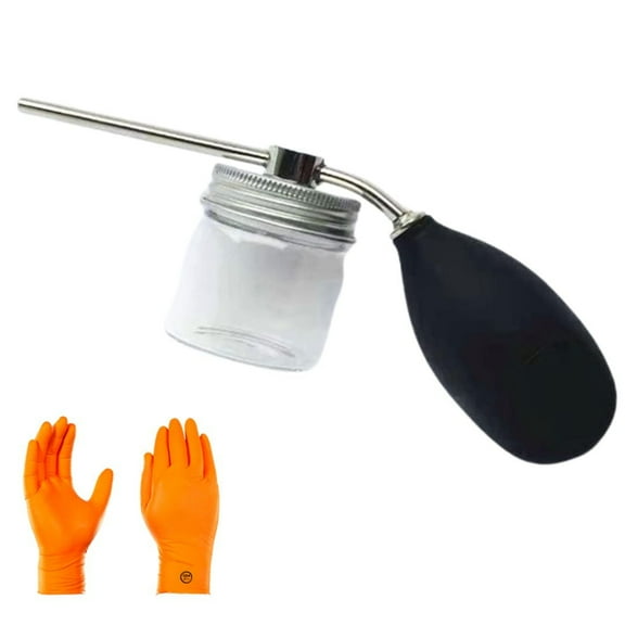 Diatomaceous Earth Powder Duster | Bulb Applicator for Pest Control, Gardening, and Home Use | Easy-to-Use Puffer Dispenser |Premium USA Supply Gloves for Safe Eradication | USA Supply Pest ID Card
