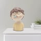 thumbnail image 4 of Figura de niño con corona elegante, micropaisaje artesanal Amarillo, 4 of 9