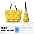 thumbnail image 2 of Large Beach Bags Water-resistant Sandproof - Bulb Pattern yellow Cute Beach Tote Bags for Women with Zipper, 2 of 6