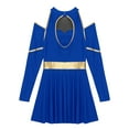 thumbnail image 6 of TiaoBug Women's School Musical Party Dress Halloween Cheerleading Costume Fancy Dress Cosplay Uniform Dresses Royal Blue L, 6 of 7