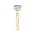 thumbnail image 3 of ANGARA Natural Claw-Set Cushion 1.95 ct Aquamarine Solitaire Engagement Ring in 14K Yellow Gold for Women (Size-8mm) | March Birthstone, Anniversary, Jewelry Gift for Women | Natural Aquamarine Ring, 3 of 9