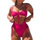 thumbnail image 5 of Gibobby Trajes de Baño Mujer Completos Bikini Set Women Swimwear Up Bathing OnePiece Traje de venda Empuje acolchado Swimswears Tankinis Set(Rosa caliente,XL), 5 of 5