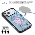 thumbnail image 6 of Magnetic Case for iPhone 15 Plus Compatible with MagSafe, Floral Pattern PU Leather Cute Phone Case for Women Girls, Durable TPU Bumper Shockproof Phone Cover for iPhone 15 Plus, Blue, 6 of 8