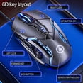 thumbnail image 3 of Gaming Mouse Wired, 6-Button 3200DPI Adjustable - RGB Breathing LED Lights, Ergonomic Design for PC Games & Office Work, 3 of 7