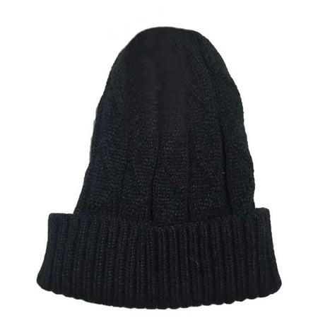 Urban Pipeline Men Cable Knit Beanie Hat Black One Size Style
